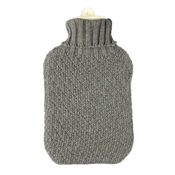 knitted hot water bottle cover